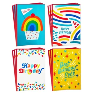 Hallmark Birthday Cards Assortment, Rainbow (12 Cards with Envelopes) PSD FILES